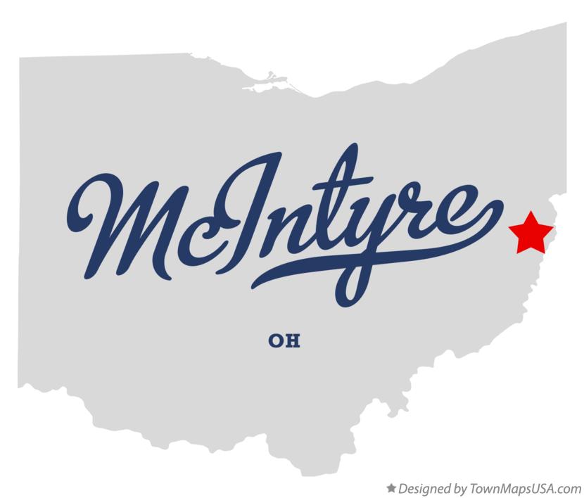 Map of McIntyre, OH, Ohio