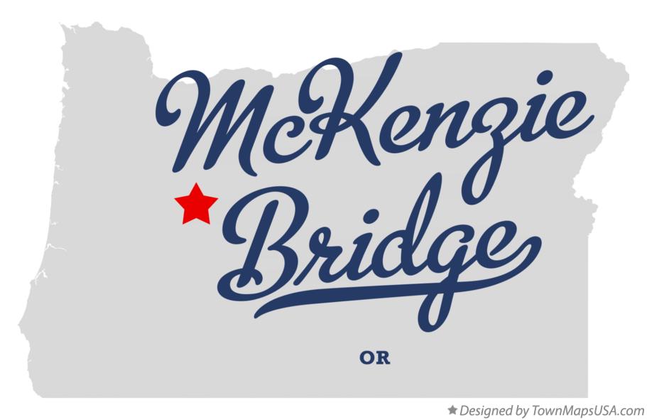 Map of McKenzie Bridge, OR, Oregon