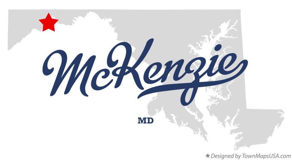 Map of McKenzie, MD, Maryland