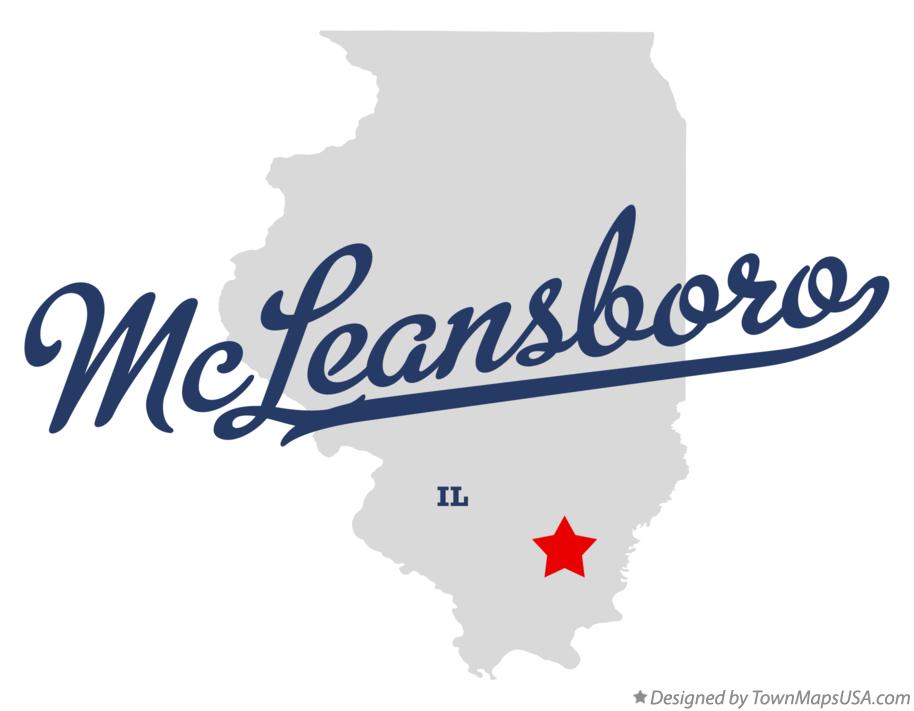 Map of McLeansboro, IL, Illinois