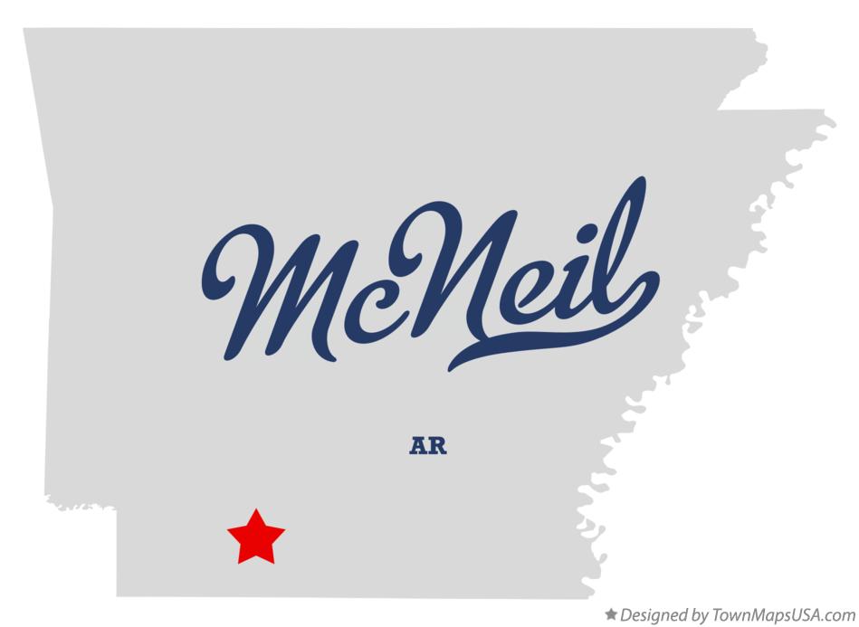 Map of McNeil, AR, Arkansas