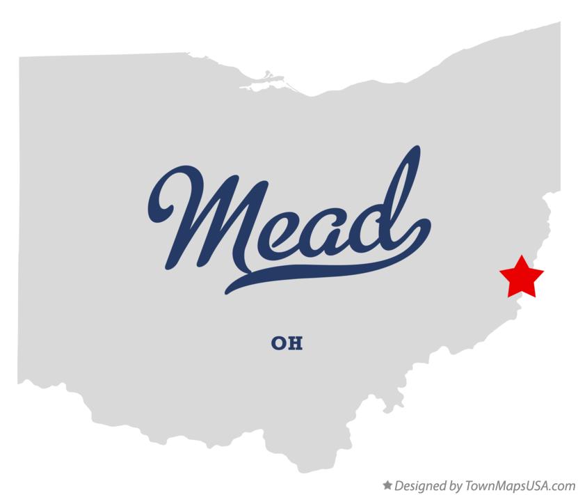 Map of Mead, OH, Ohio