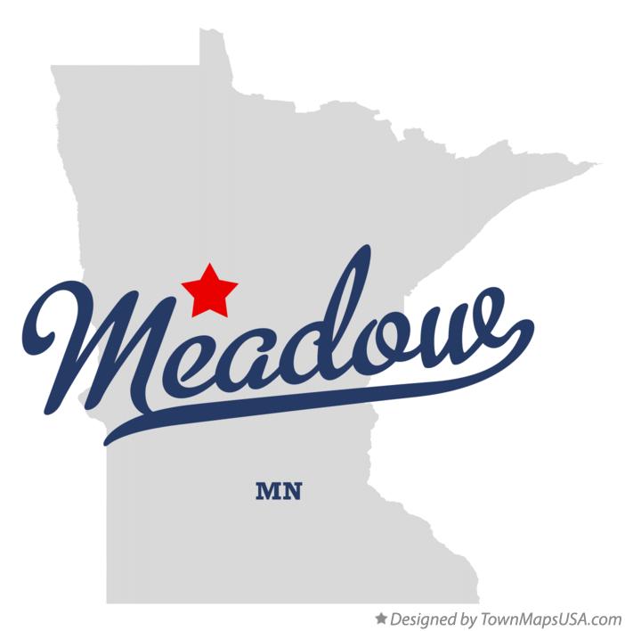 Map of Meadow, MN, Minnesota