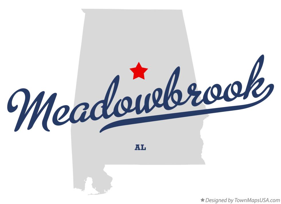 Map of Meadowbrook, AL, Alabama