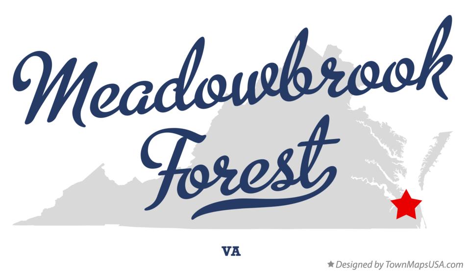 Map of Meadowbrook Forest, VA, Virginia