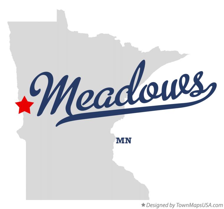 Map of Meadows, MN, Minnesota