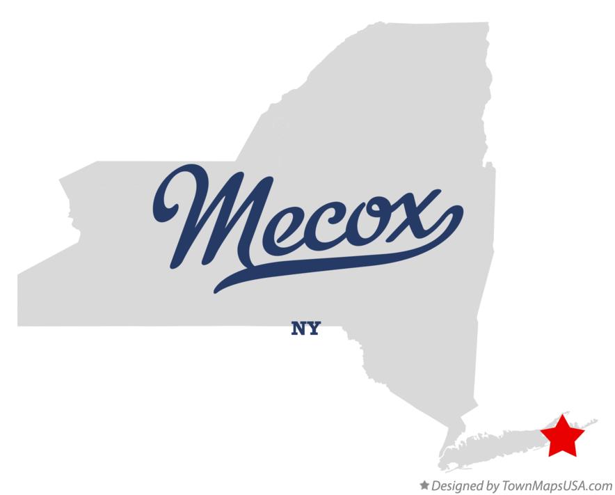Map of Mecox, NY, New York