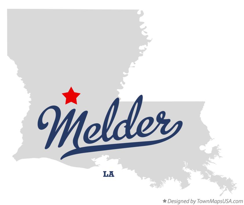 Map of Melder, LA, Louisiana