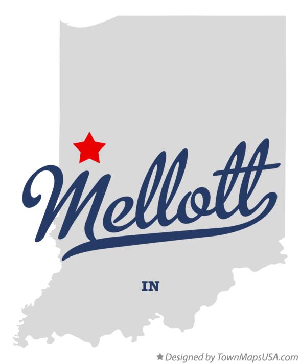 Map of Mellott, IN, Indiana