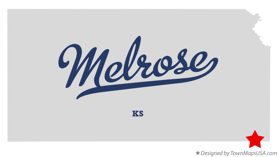 Map of Melrose, KS, Kansas