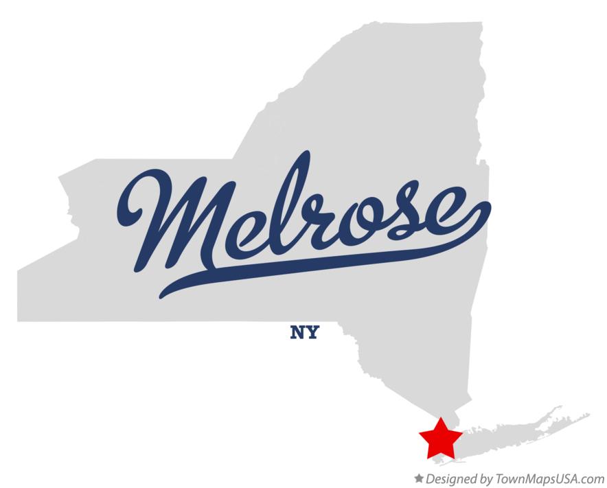 Map of Melrose, Bronx County, NY, New York