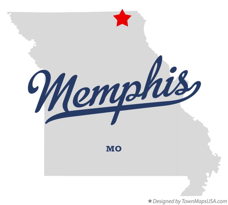 Map of Memphis, MO, Missouri