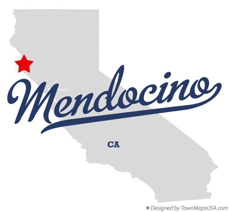 Map of Mendocino, CA, California