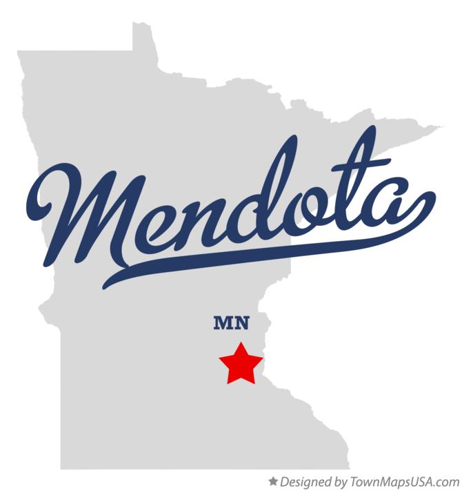 Map of Mendota, MN, Minnesota