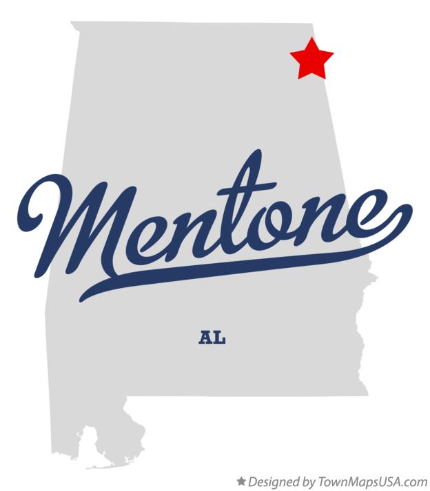 Map of Mentone, AL, Alabama