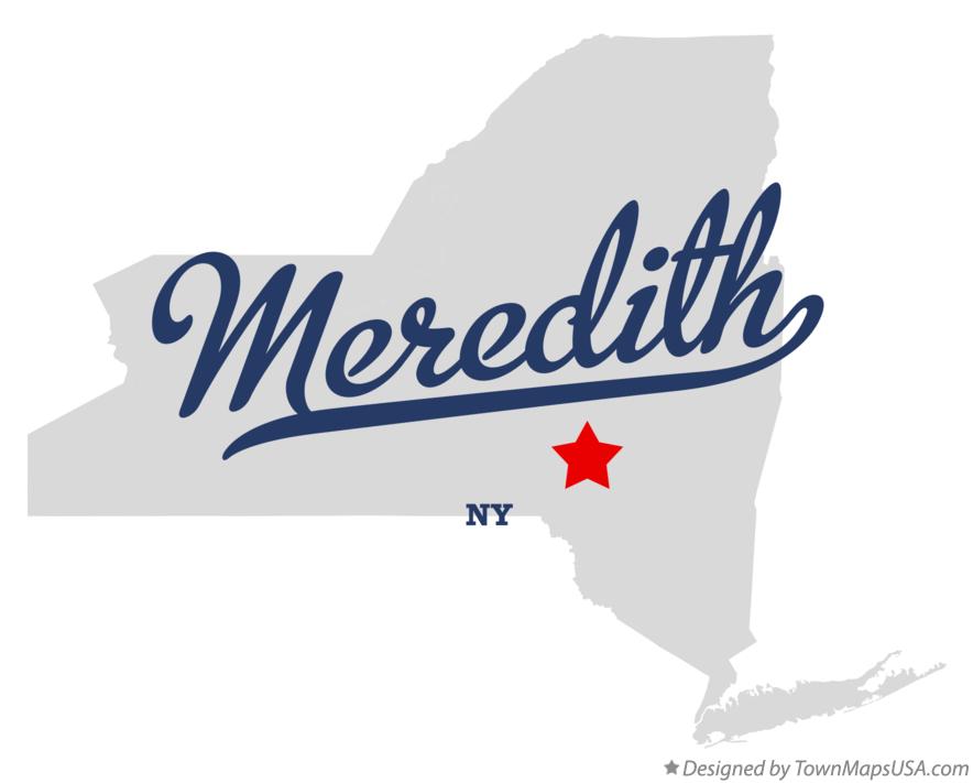 Map of Meredith, NY, New York