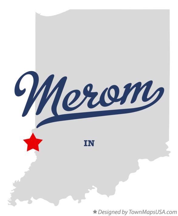 Map of Merom, IN, Indiana