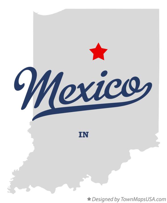 Map of Mexico, IN, Indiana