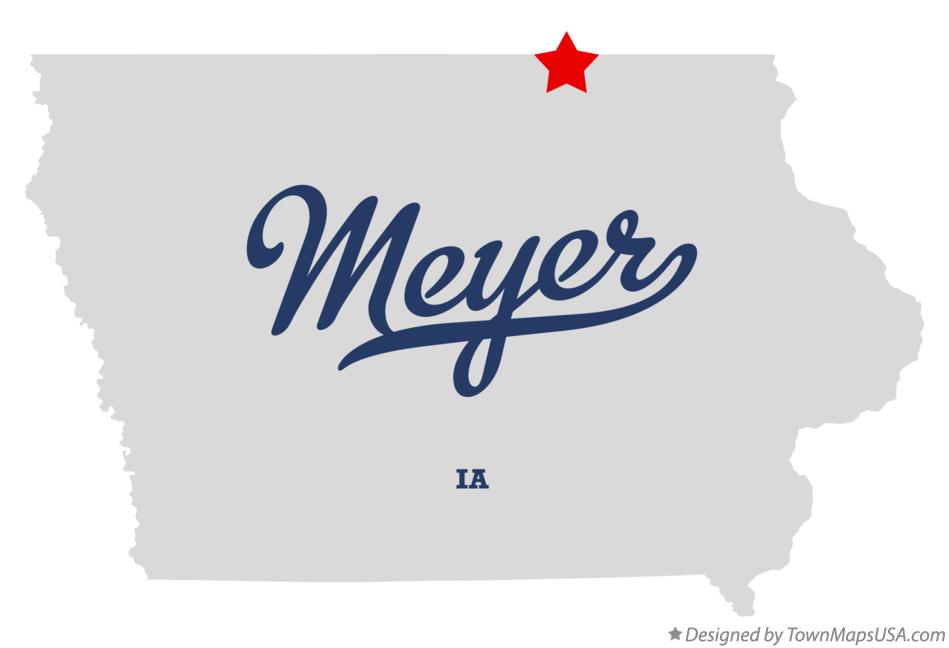 Map of Meyer, IA, Iowa