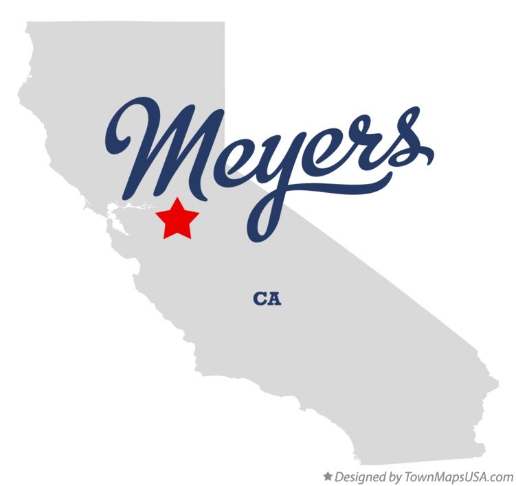 Map of Meyers, CA, California