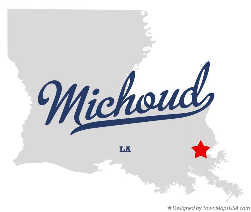 Map of Michoud, LA, Louisiana