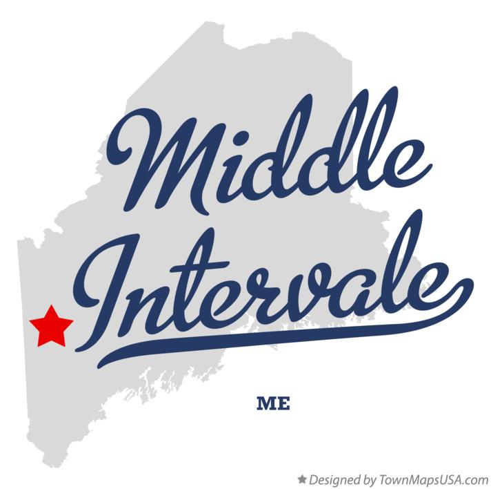 Map of Middle Intervale, ME, Maine