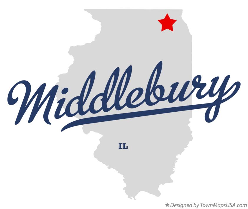 Map of Middlebury, IL, Illinois