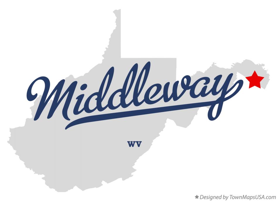 Map of Middleway, WV, West Virginia