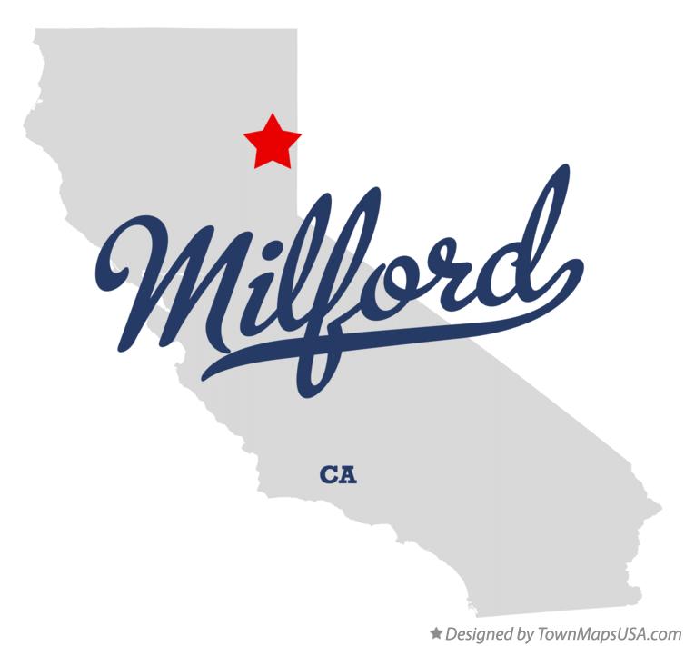 Map of Milford, CA, California