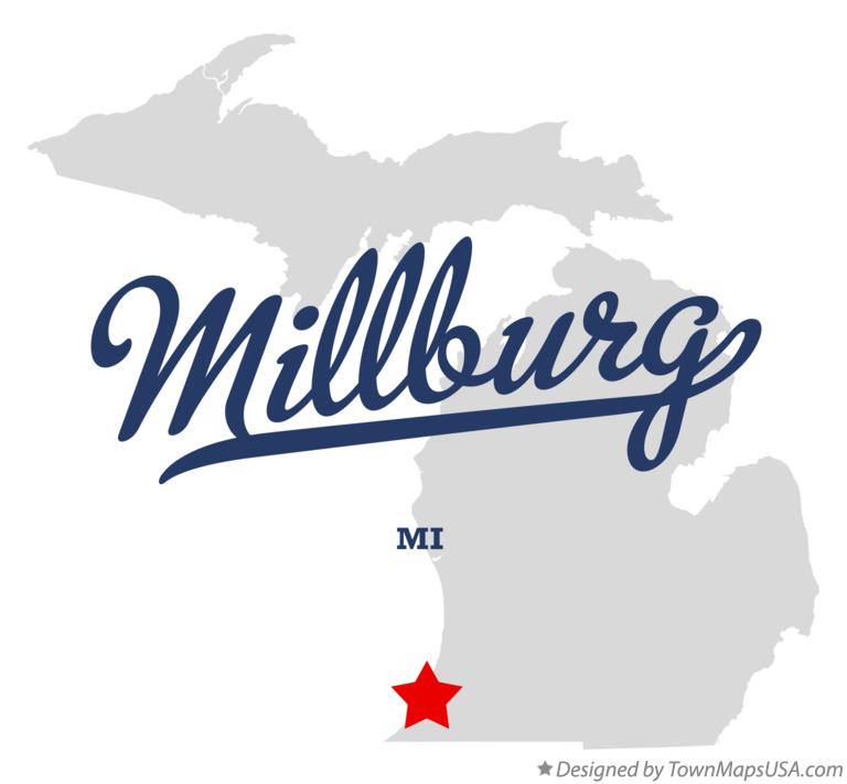 Map of Millburg, MI, Michigan