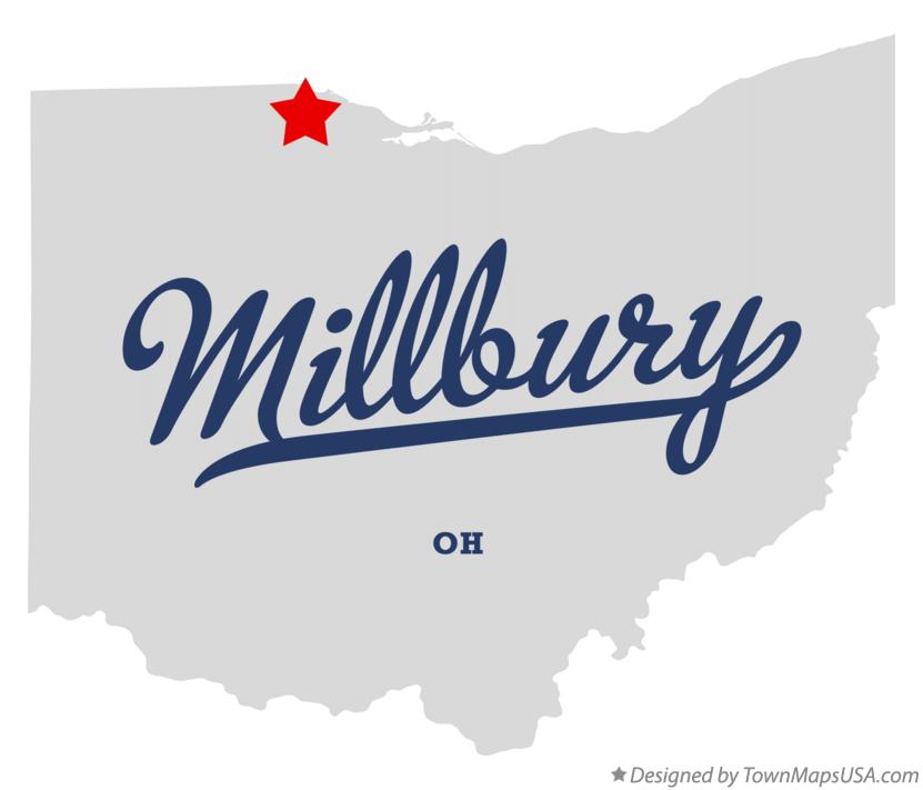 Map of Millbury, OH, Ohio