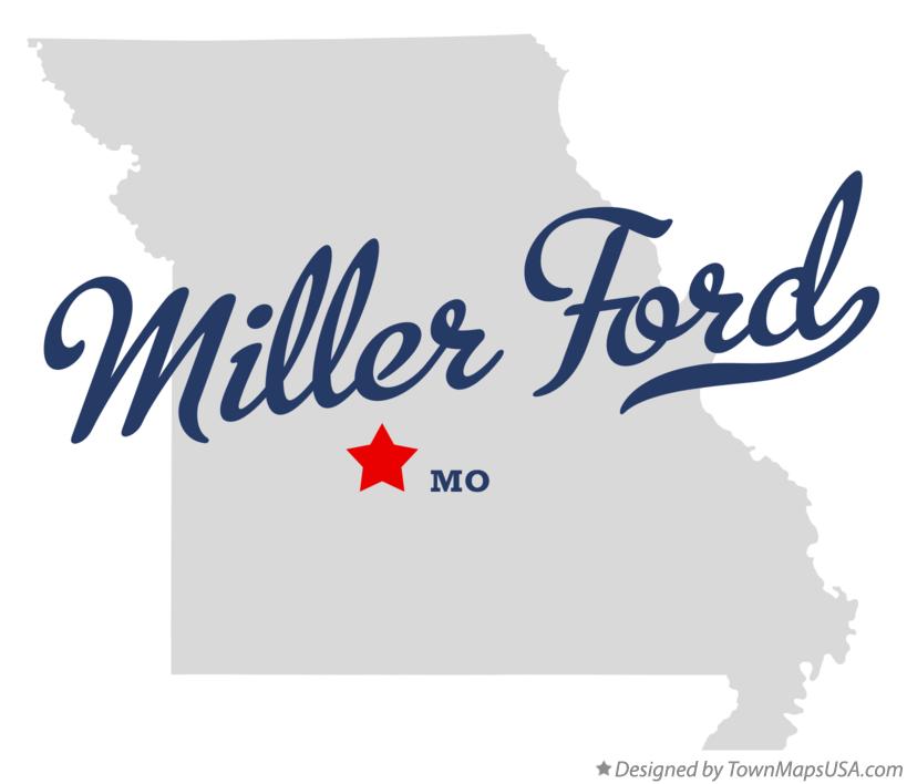 Map of Miller Ford, MO, Missouri