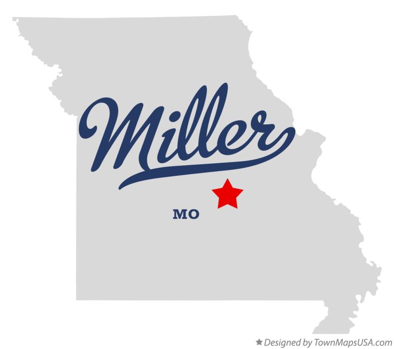 Map of Miller, Phelps County, MO, Missouri