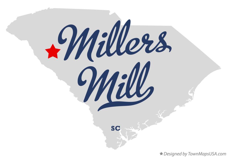 Map of Millers Mill, SC, South Carolina