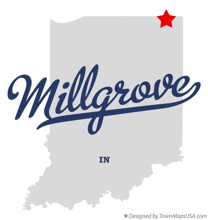 Map of Millgrove, Steuben County, IN, Indiana
