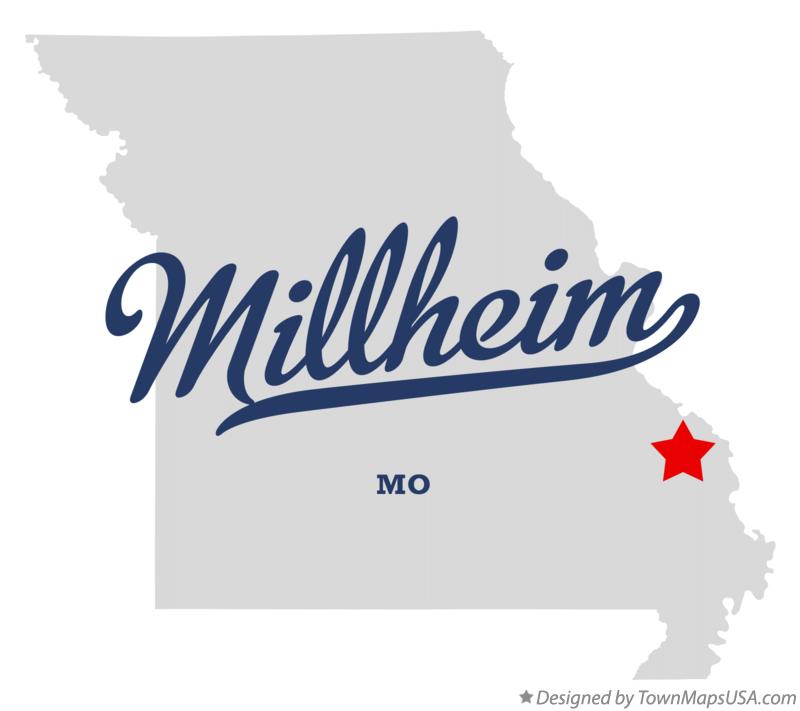 Map of Millheim, MO, Missouri