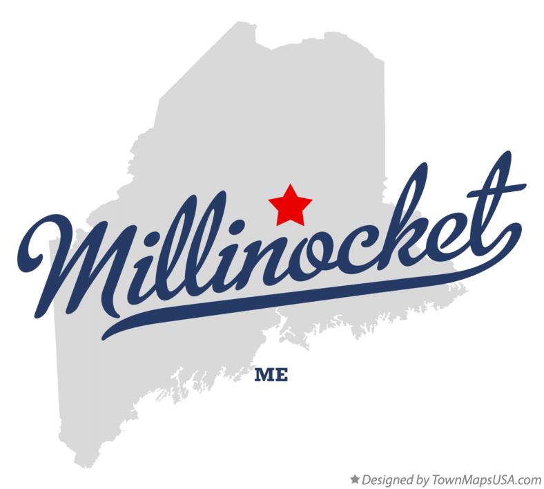 Map of Millinocket, ME, Maine