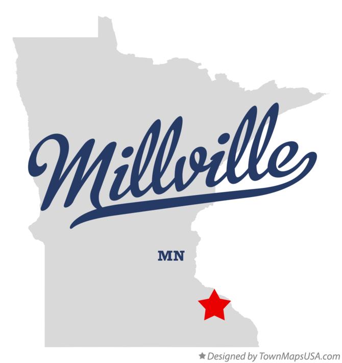 Map of Millville, MN, Minnesota