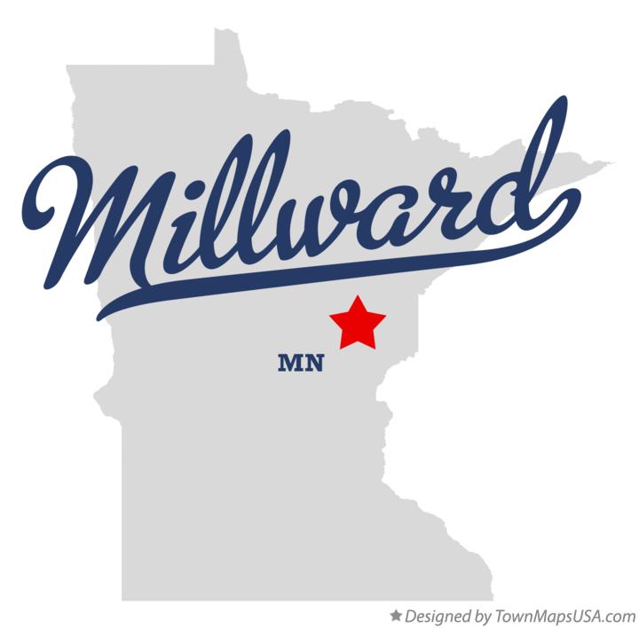 Map of Millward, MN, Minnesota