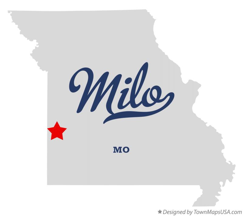 Map of Milo, MO, Missouri