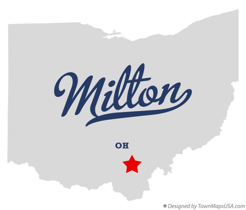 Map of Milton, Jackson County, OH, Ohio