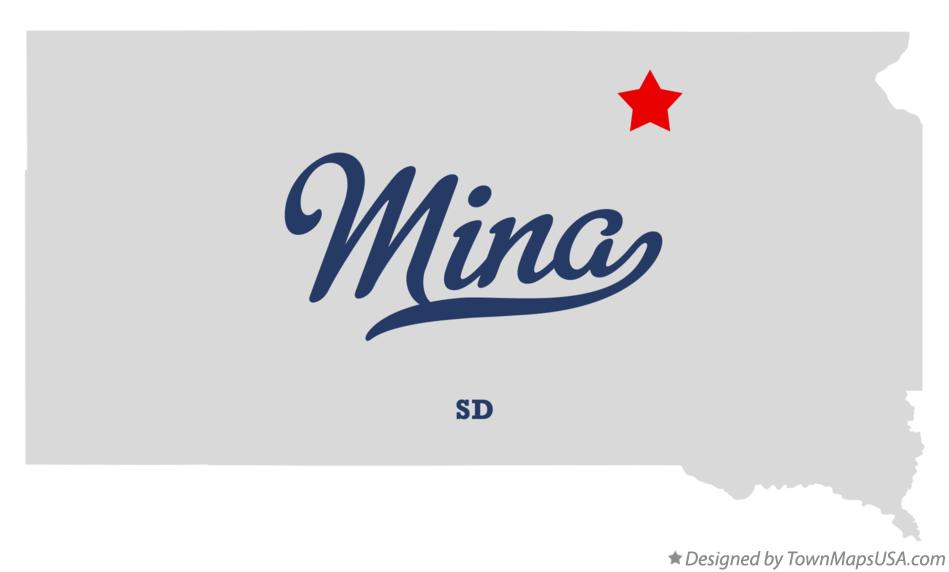 Map of Mina, SD, South Dakota