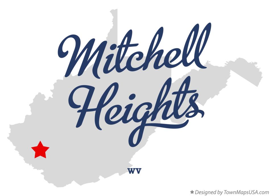 Map of Mitchell Heights, WV, West Virginia