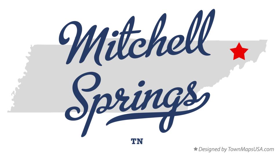 Map of Mitchell Springs, TN, Tennessee