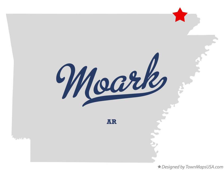 Map of Moark, AR, Arkansas