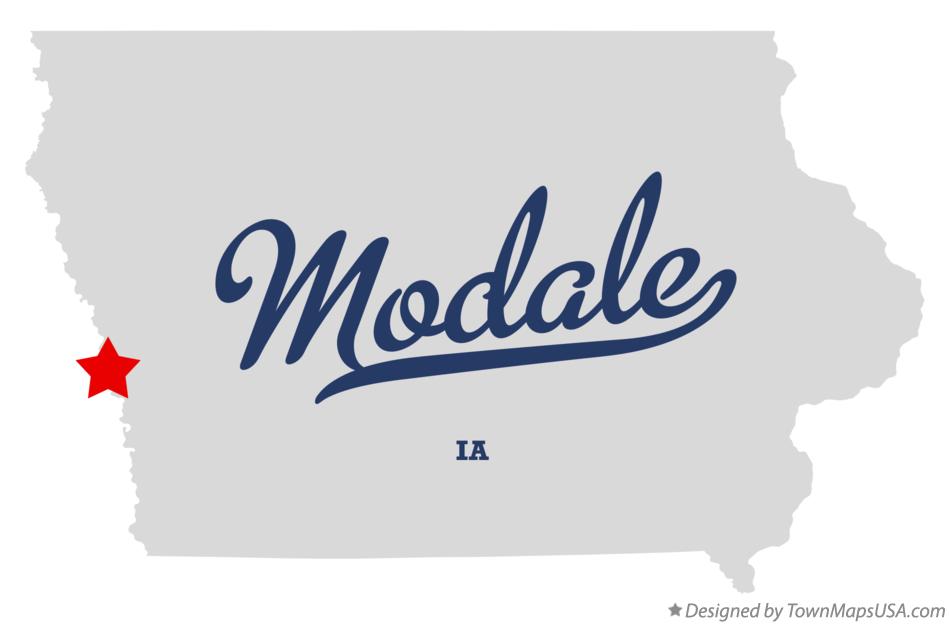 Map of Modale, IA, Iowa