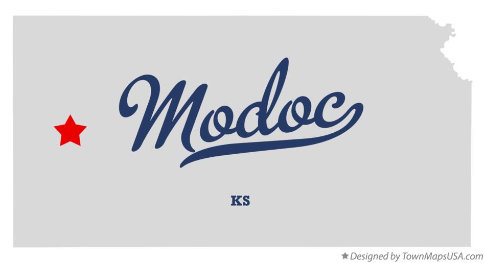 Map of Modoc, KS, Kansas