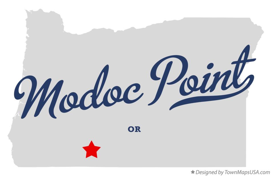 Map of Modoc Point, OR, Oregon