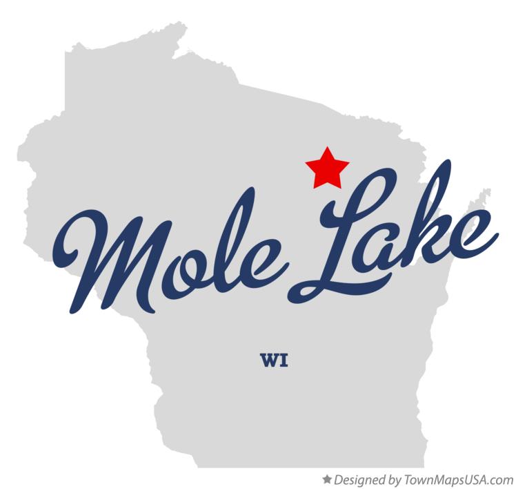 Map of Mole Lake, WI, Wisconsin