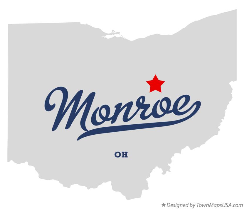 Map of Monroe, Holmes County, OH, Ohio